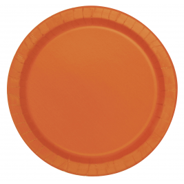 Pumpkin Orange Round Plates 7" (20pk)