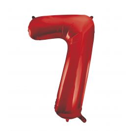 Red Foil Balloon Number 7 - 34"