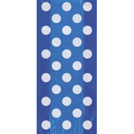 Royal Blue Dots Cello Bags (20pk)