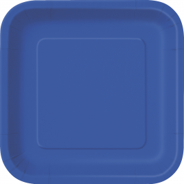 Royal Blue Square Plates 9" (14pk)