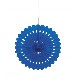 Royal Blue Tissue Decorative Fans 16"