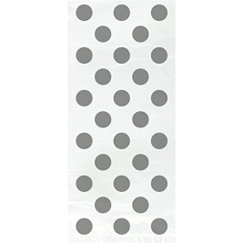 Silver Polka Dots Cello Bags (20pk)