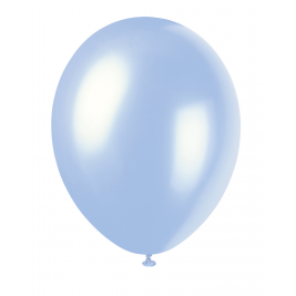 Sky Blue 12" Pearlised Latex Balloons (8pk)