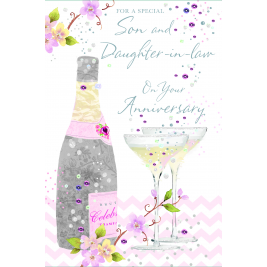 Son and Daughter-in-law Anniversary Cards (Sold in 6s)