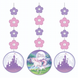 Unicorn Fantasy Hanging Cutouts Pack of 3