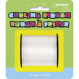 White Curling Ribbons 100 Yds