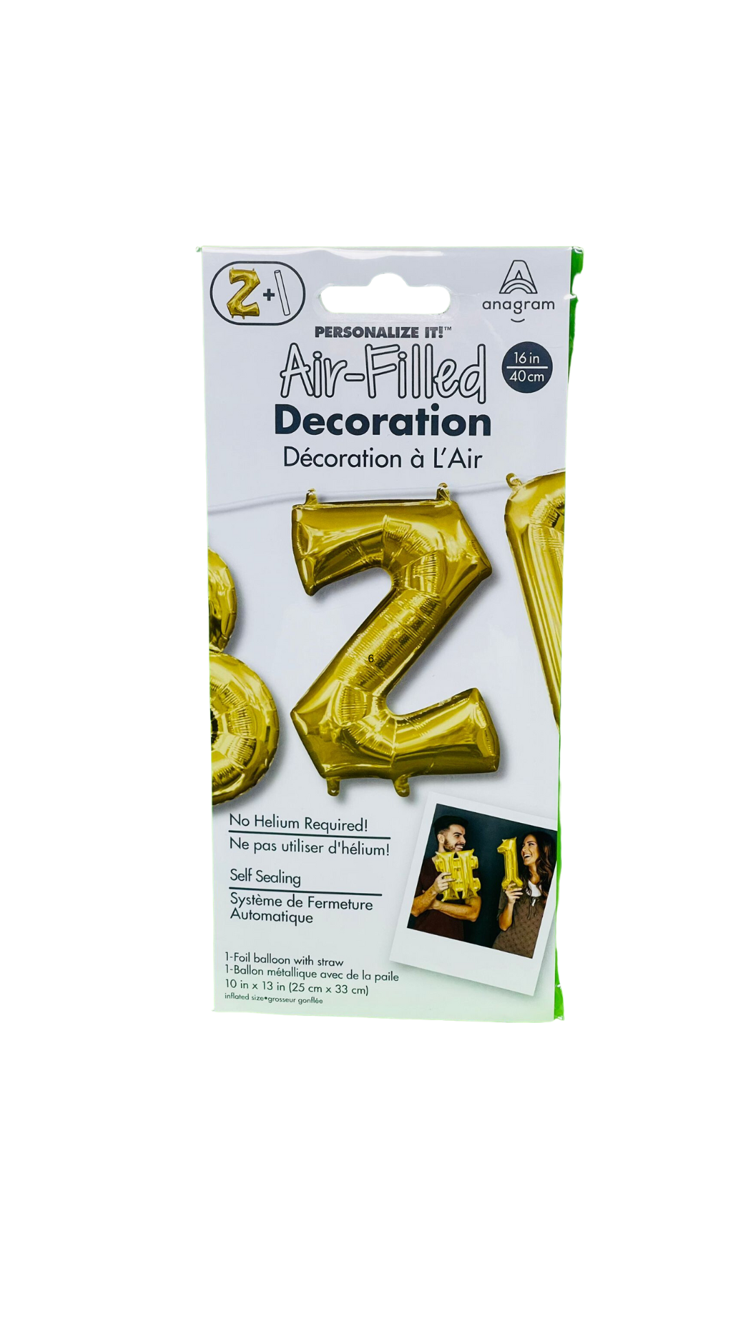 amscan gold letter Z foil balloon 40cm