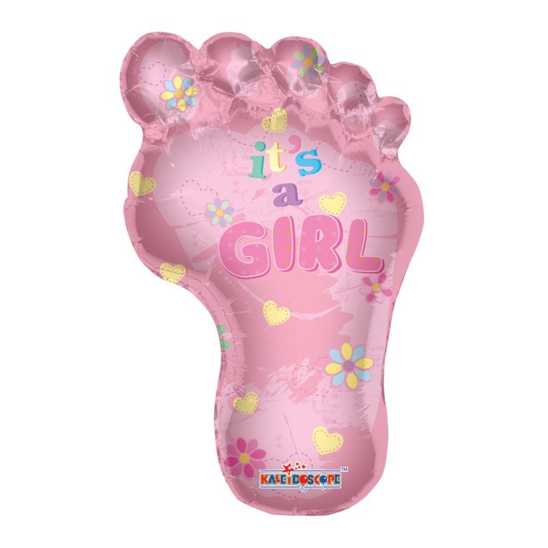36" Baby Girl Footprint Shape