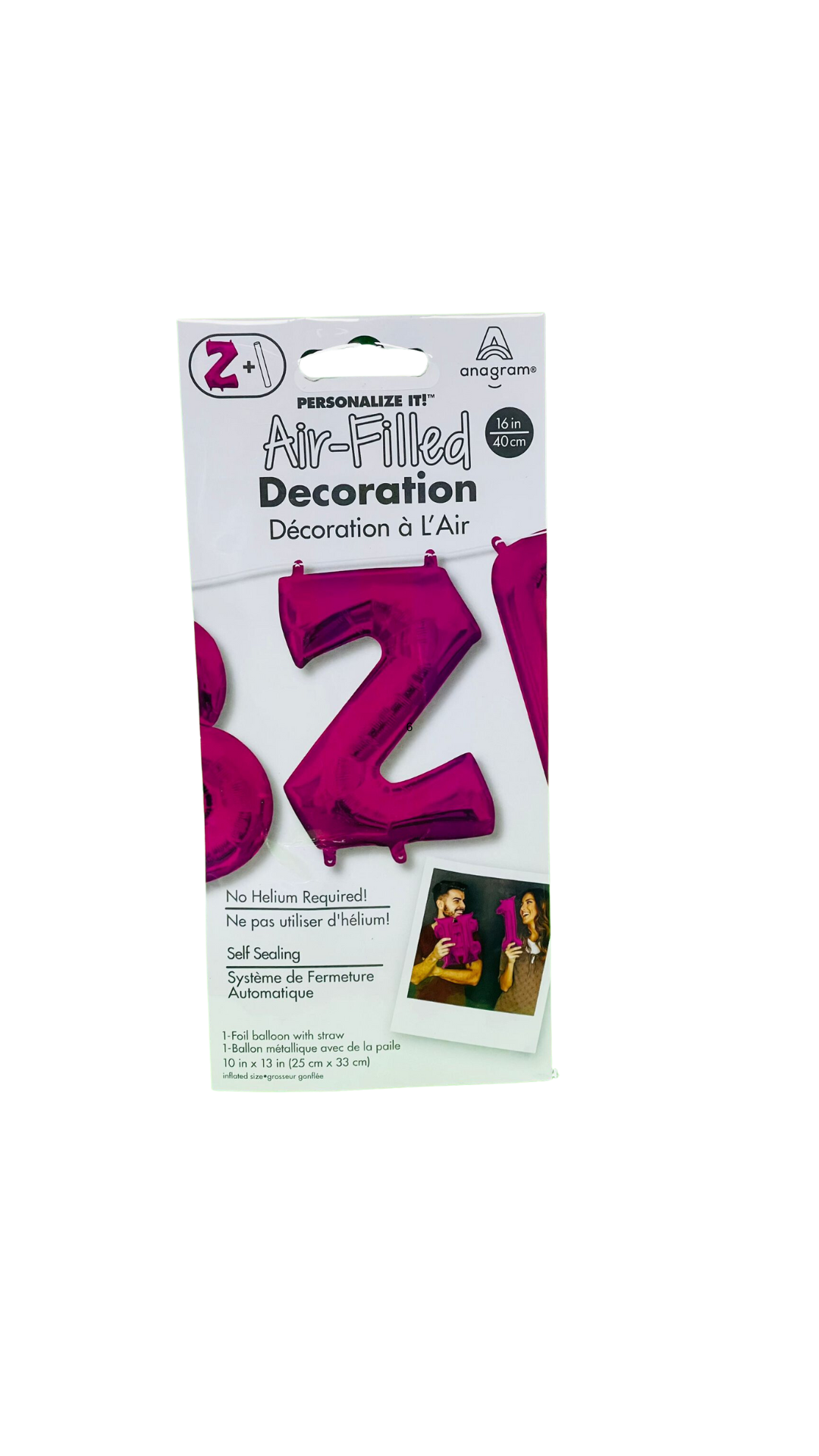 amscan Pink letter Z foil balloon 40cm