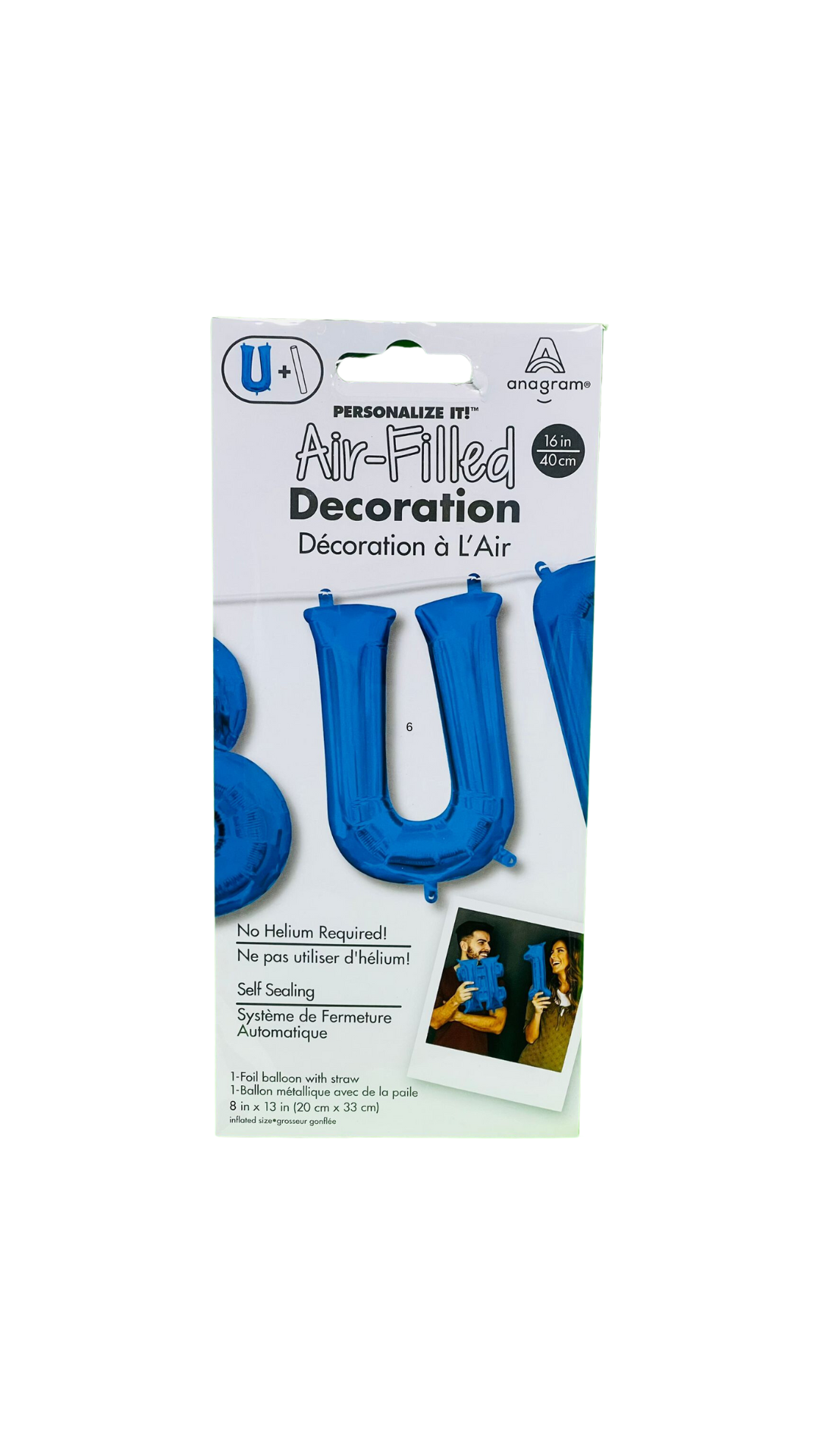 amscan Blue letter L foil balloon 40cm