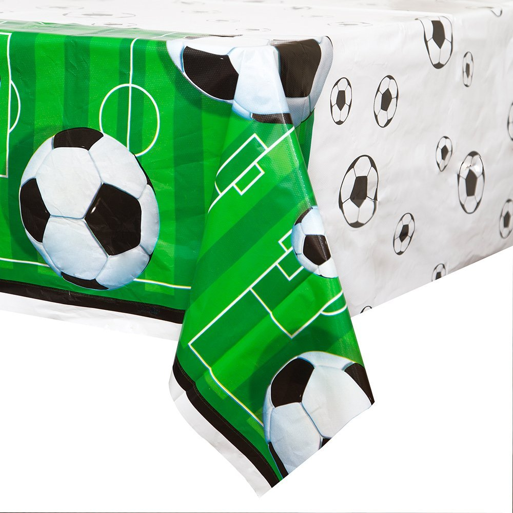 3D Soccer Plastic Tablecover 54" x 84"