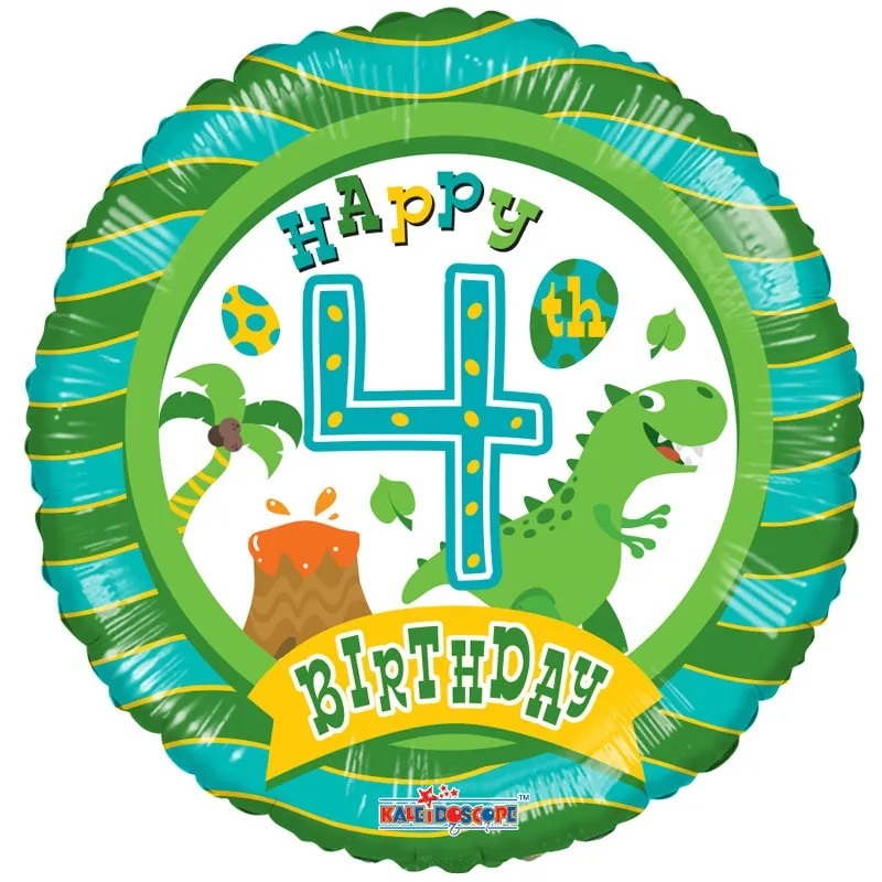 4Th Birthday Boy Balloon - 18 Inch