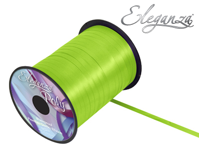 Eleganza Lime Green Poly Curling Ribbon - 5mm x500yds