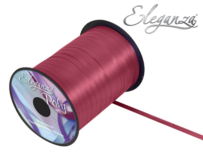 Eleganza Burgundy Poly Curling Ribbon - 5mm x500yds