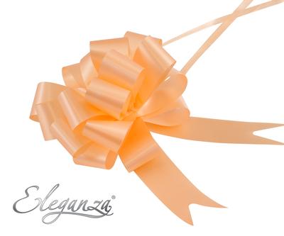 Eleganza Poly Pull Bows Peach - 30mm x 30pcs