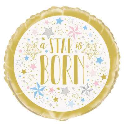 A Star is Born - Round Foil Balloon 18 Inches