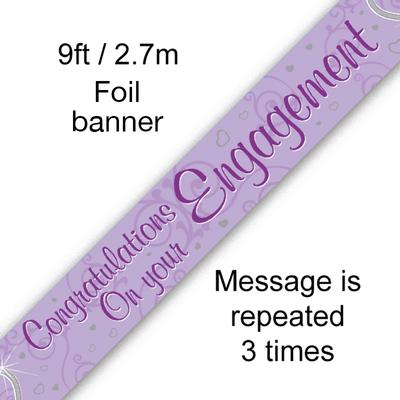 9ft Banner Congratulations on your Engagement