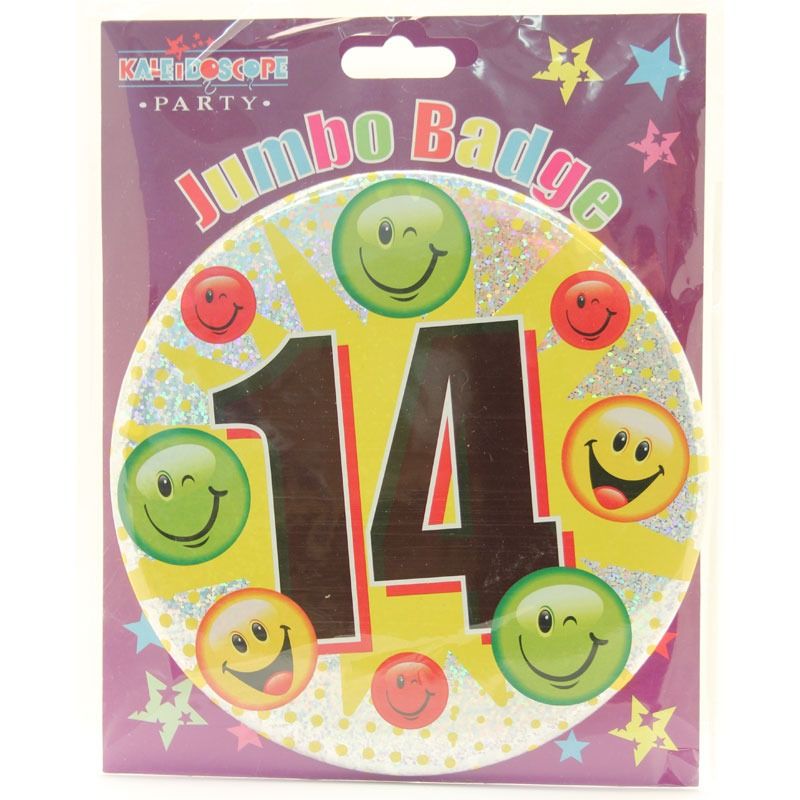 Age 14 Unisex Party Badge 15cm