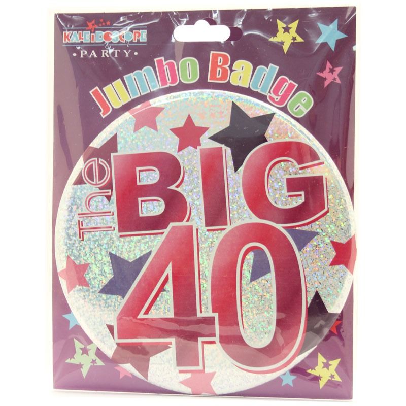 Age 40 Female Party Badge 15cm