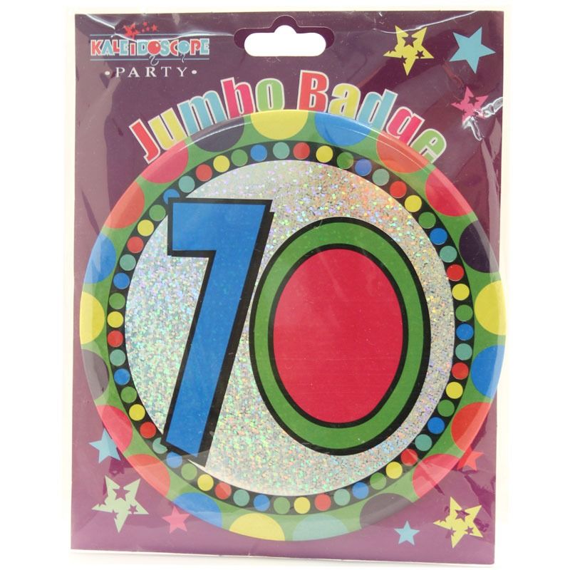 Age 70 Unisex Party Badge 15cm