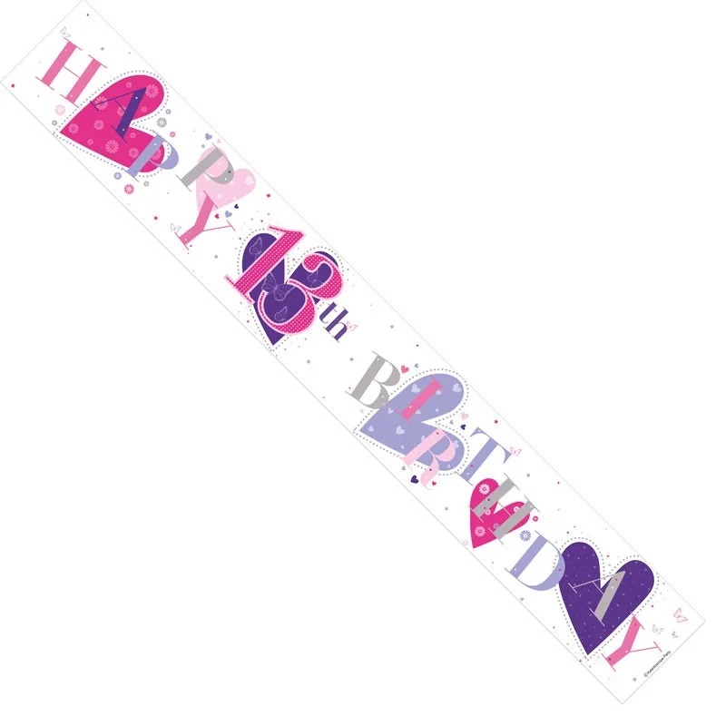 Female 13Th Birthday Banner