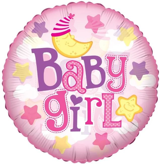 Baby Girl Clearview Balloon 24 inch