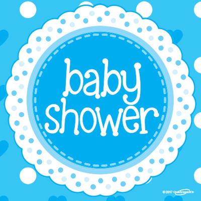 Baby Shower Blue 33cm x 33cm 3-ply Napkins 16pcs