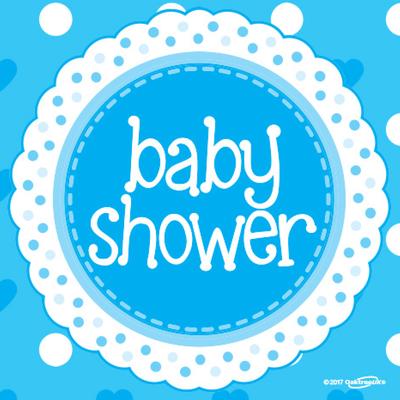 Baby Shower Blue 33cm x 33cm 3-ply Napkins 16pcs