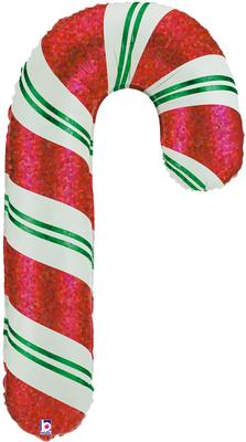 Betallic 41inch Shape Candy Cane Holographic (J) Pkg