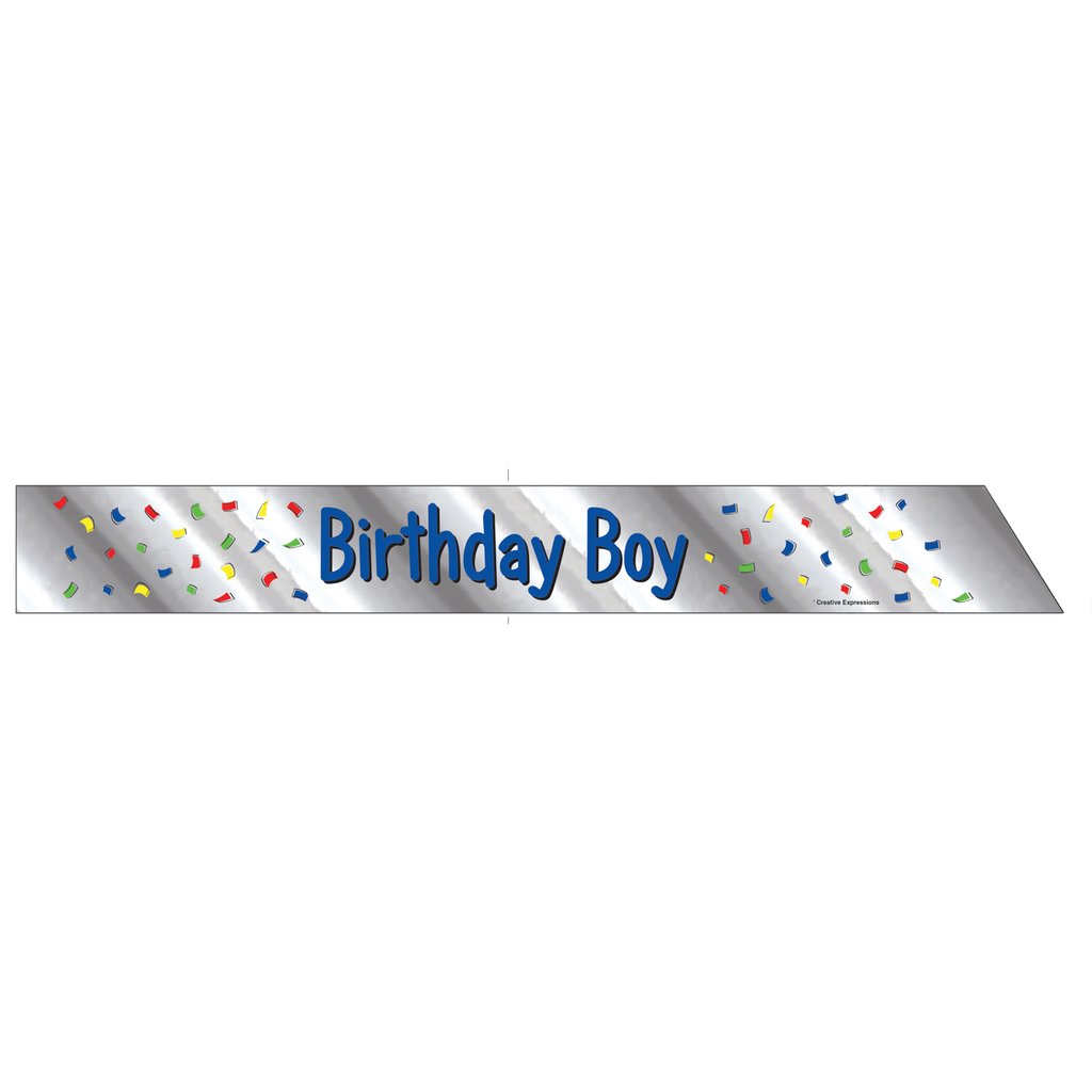 Birthday Boy Foil Sash 10 x 168cm / 4 x 66 inch