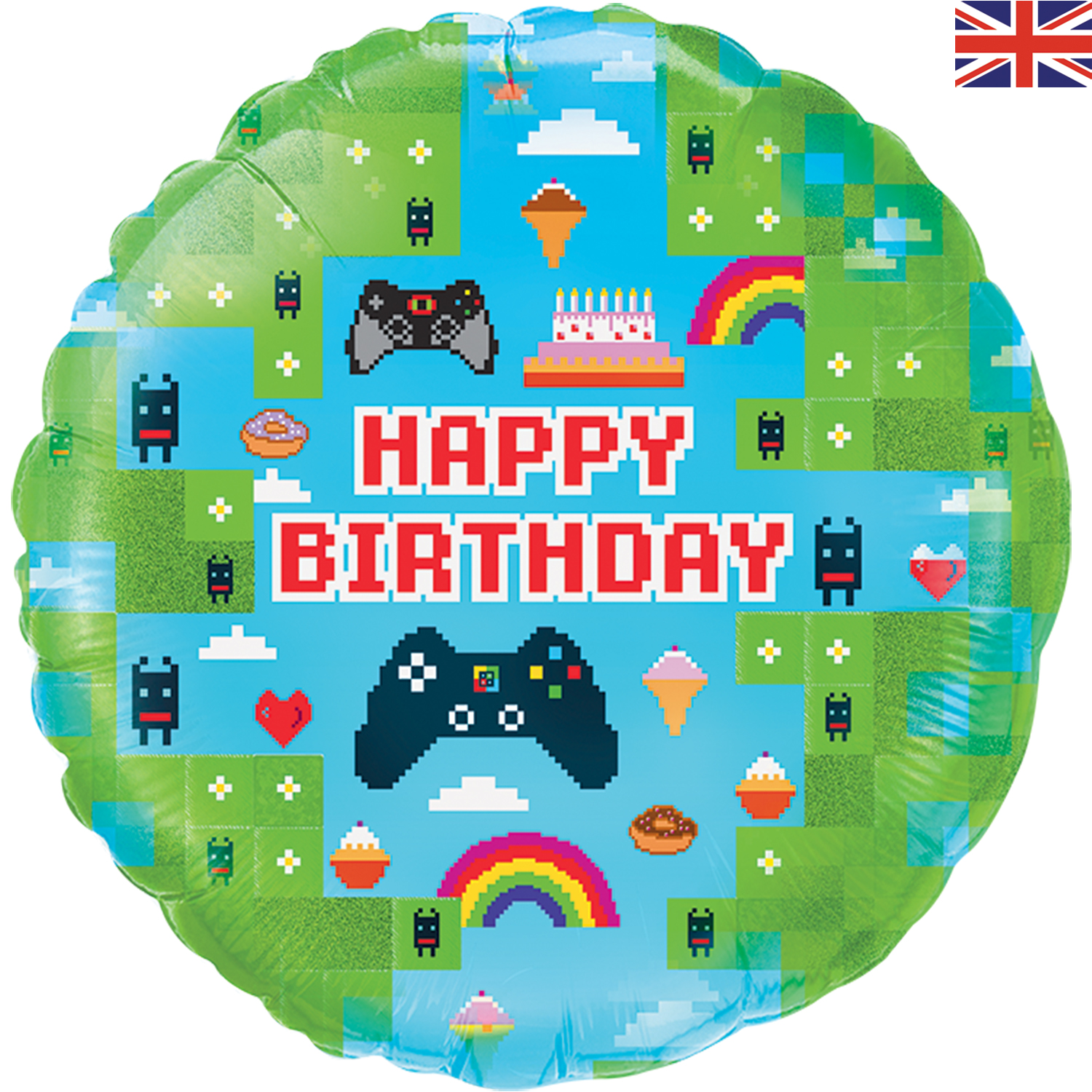 Blox Game Happy Birthday Holographic 18 Inch Foil Balloon