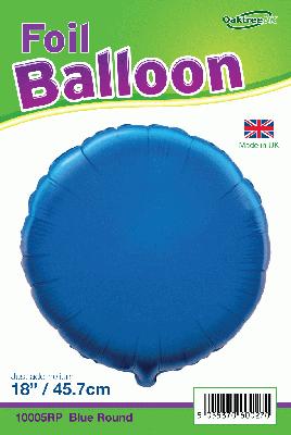 Blue Round Shaped Foil Balloon 18"