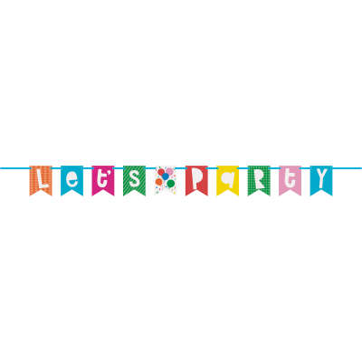 Colorful Balloons Pennant Banner 6 ft