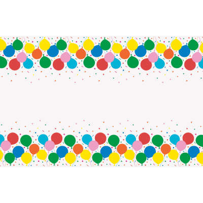 Colorful Balloons Rectangular Plastic Table Cover 54"x84"