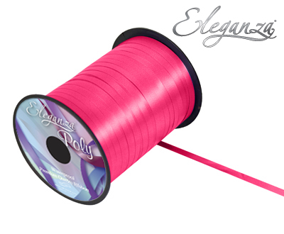 Eleganza Deep Cerise Poly Curling Ribbon 5mm x500yds 