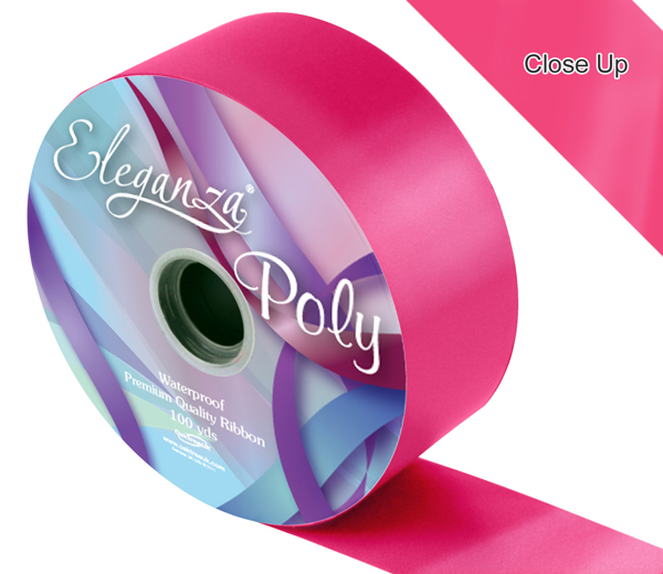 Eleganza Deep Cerise Poly Ribbon 50mm x 91m (100yds)