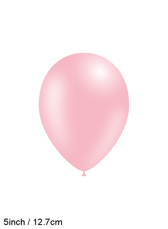 Fashion Solid Lt Pink 5 Inch Latex Balloons x100pcs