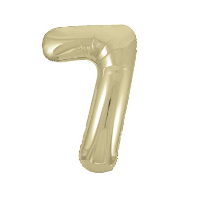 Gold Number 7 Shaped 34 Inch Foil Balloon