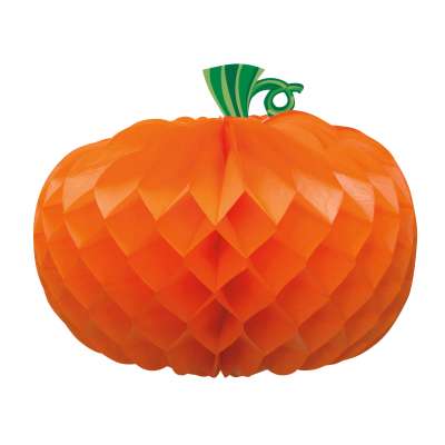 Halloween Honeycomb Pumpkin Table Decoration - 10.75 Inches