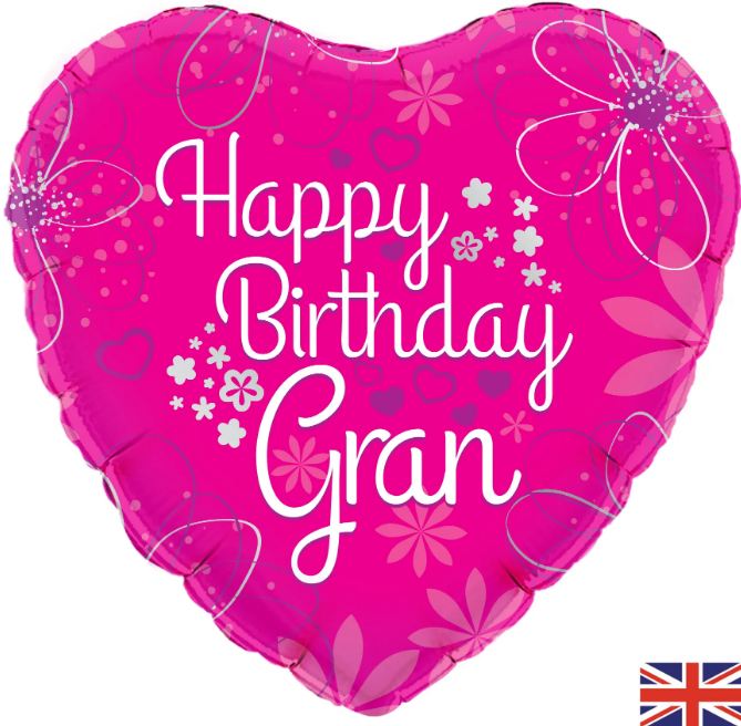 Happy Birthday Gran 18 Inch Foil Balloon