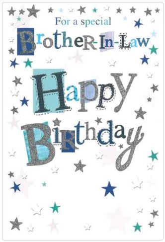 Happy Birthday Large Greeting Card for Brother in Law 15 x 23 cm for a Special Brother in Law
