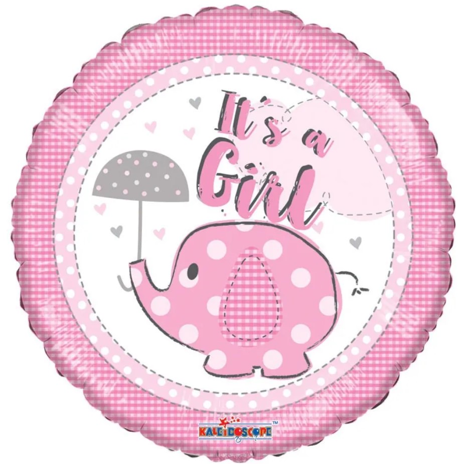 It’s a Girl Elephant 18 Inch Foil Balloon