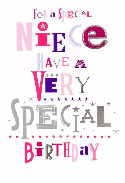 Niece Birthday Greeting Card 1pc