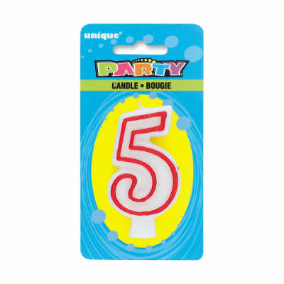 Number 5 Deluxe Birthday Candle