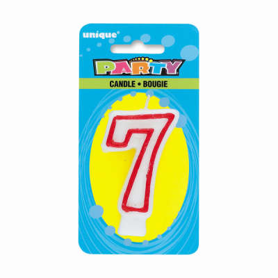 Number 7 Deluxe Birthday Candle