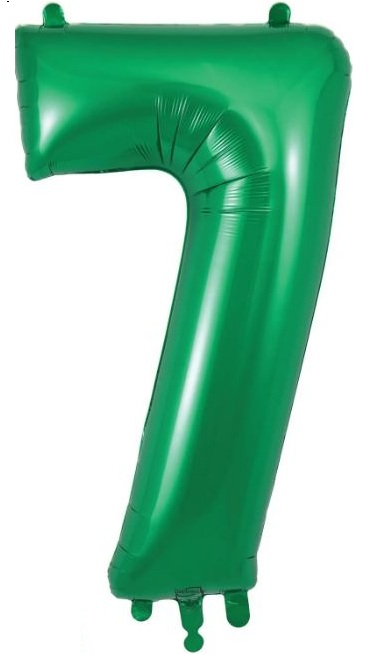 Number 7 Green Foil Balloon 34 Inch
