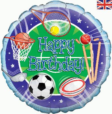 Oaktree Happy Birthday Sports Foil Balloon