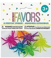 Party Favours - Stretchy Spiders 8PK