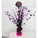 Pink Sparkling Celebration 21st Spray Centrepieces 33cm
