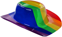 RAINBOW PRIDE PLASTIC COWBOY HAT